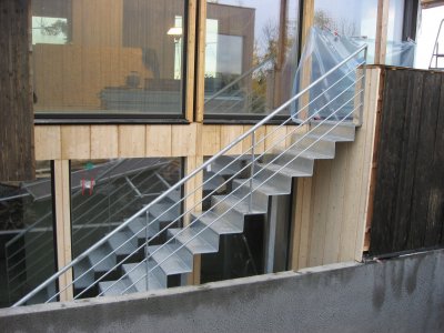 Galvaniseret udvendig trappe